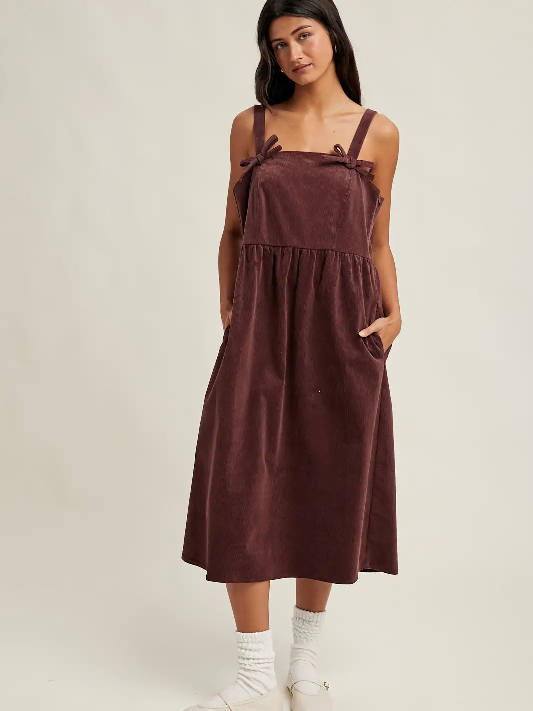 The Corduroy Coquette Midi Dress
