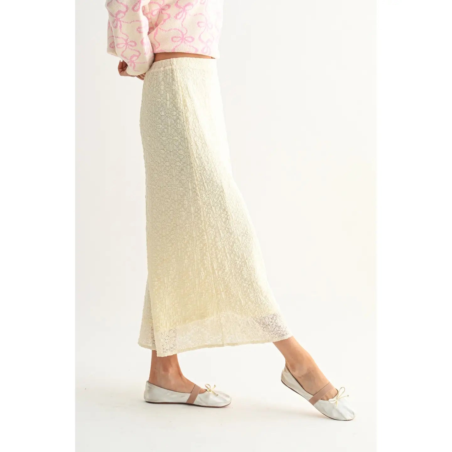 Lace Reverie Midi Skirt