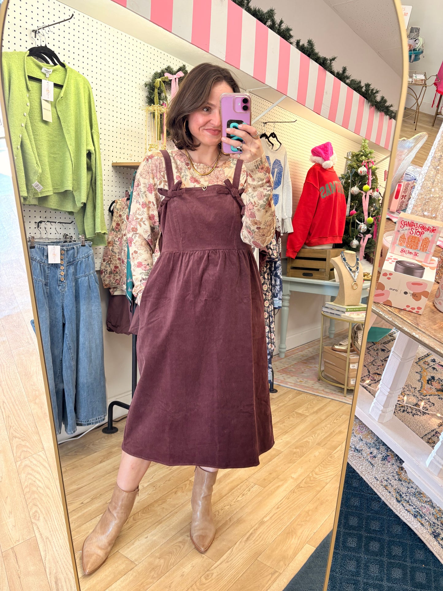 The Corduroy Coquette Midi Dress