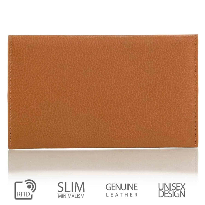 Light Brown Otto Angelino Top Grain Leather Wallet
