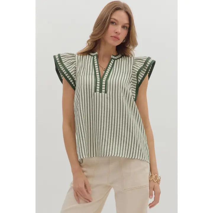 Falling Lines Striped Top
