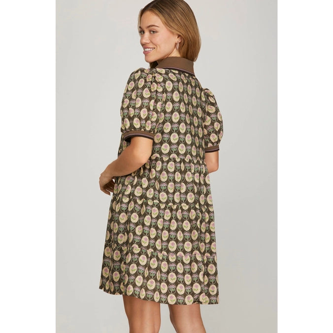 Bloomfall Tiered Mini Dress