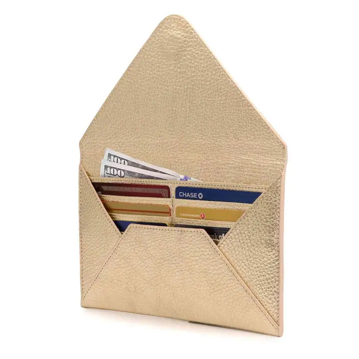 Gold Otto Angelino Leather Wallet