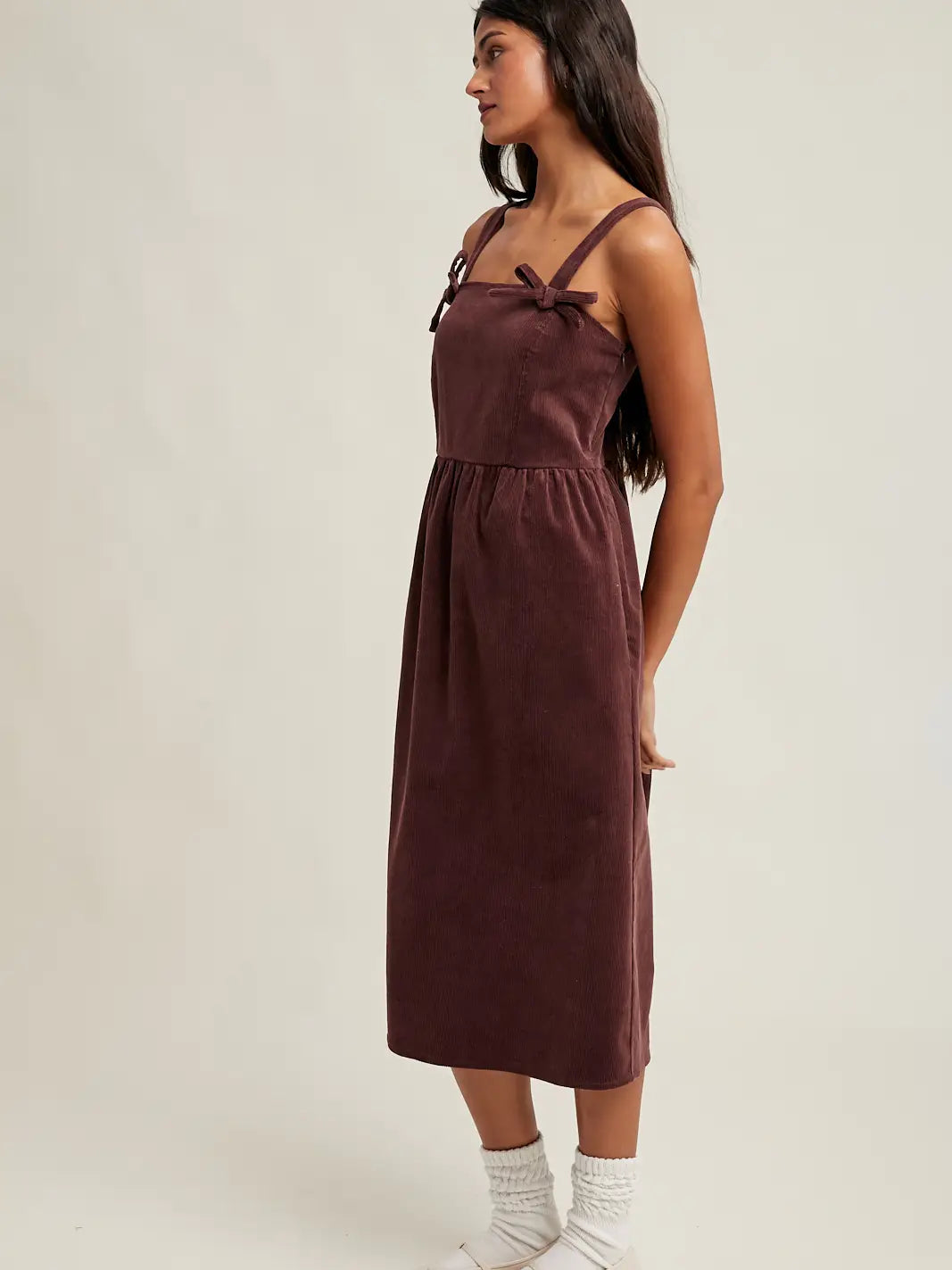 The Corduroy Coquette Midi Dress