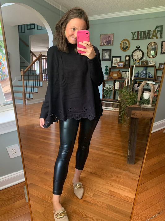 Modern Mock Neck Knit Sweater
