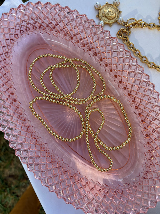 Water Resistant Gold Beaded Bracelet