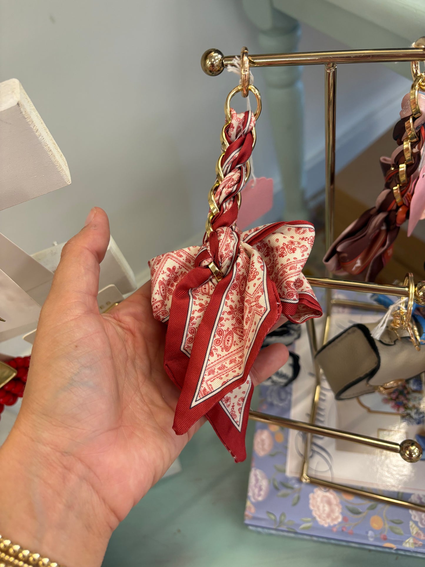 Amy Scarf Charm Keychain