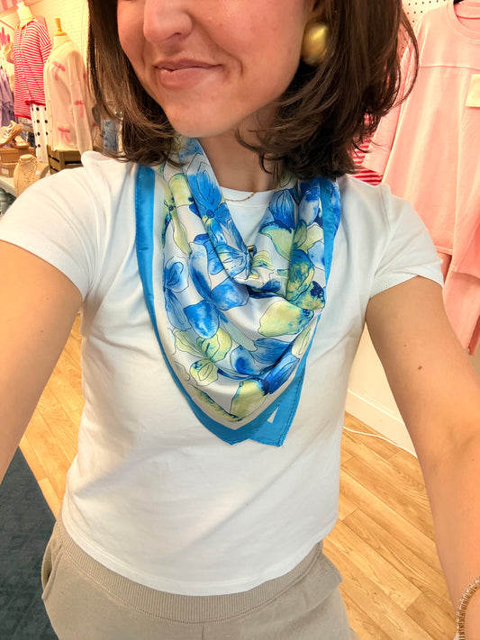 Pippa Satin Floral Scarf