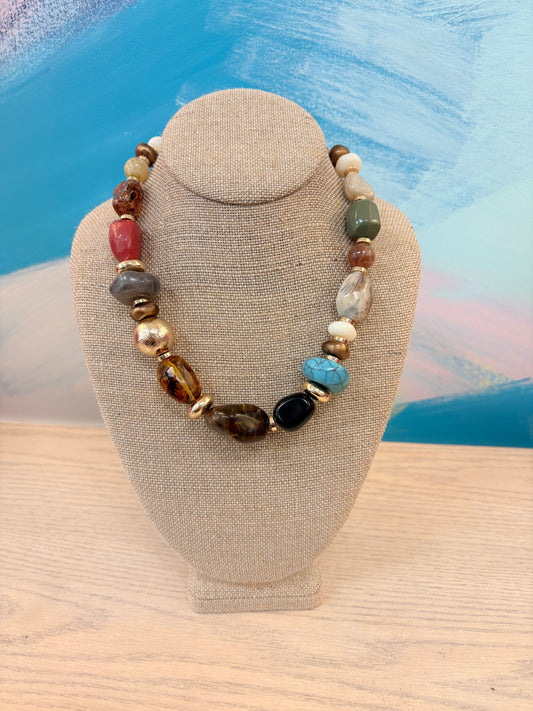 Amelia Marble Stone Necklace