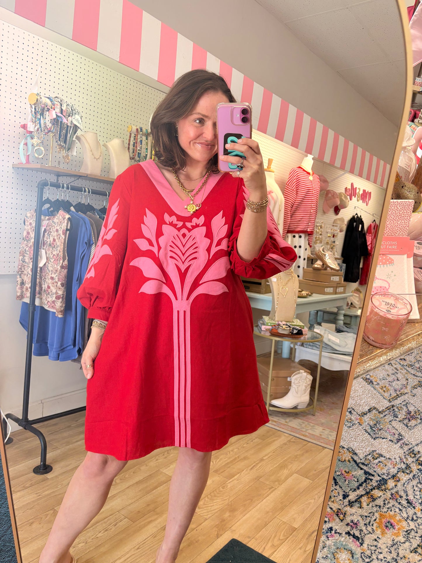 Baroque Bloom Mini Dress