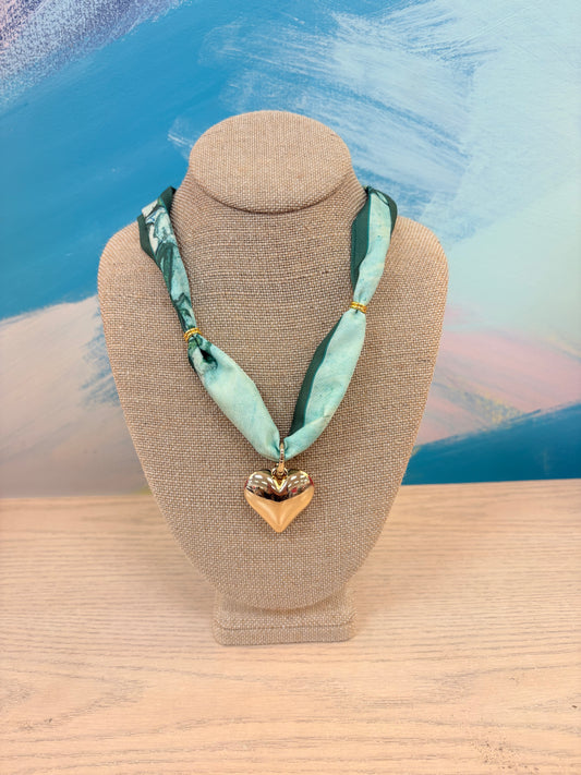 Becca Puff Heart Scarf Necklace