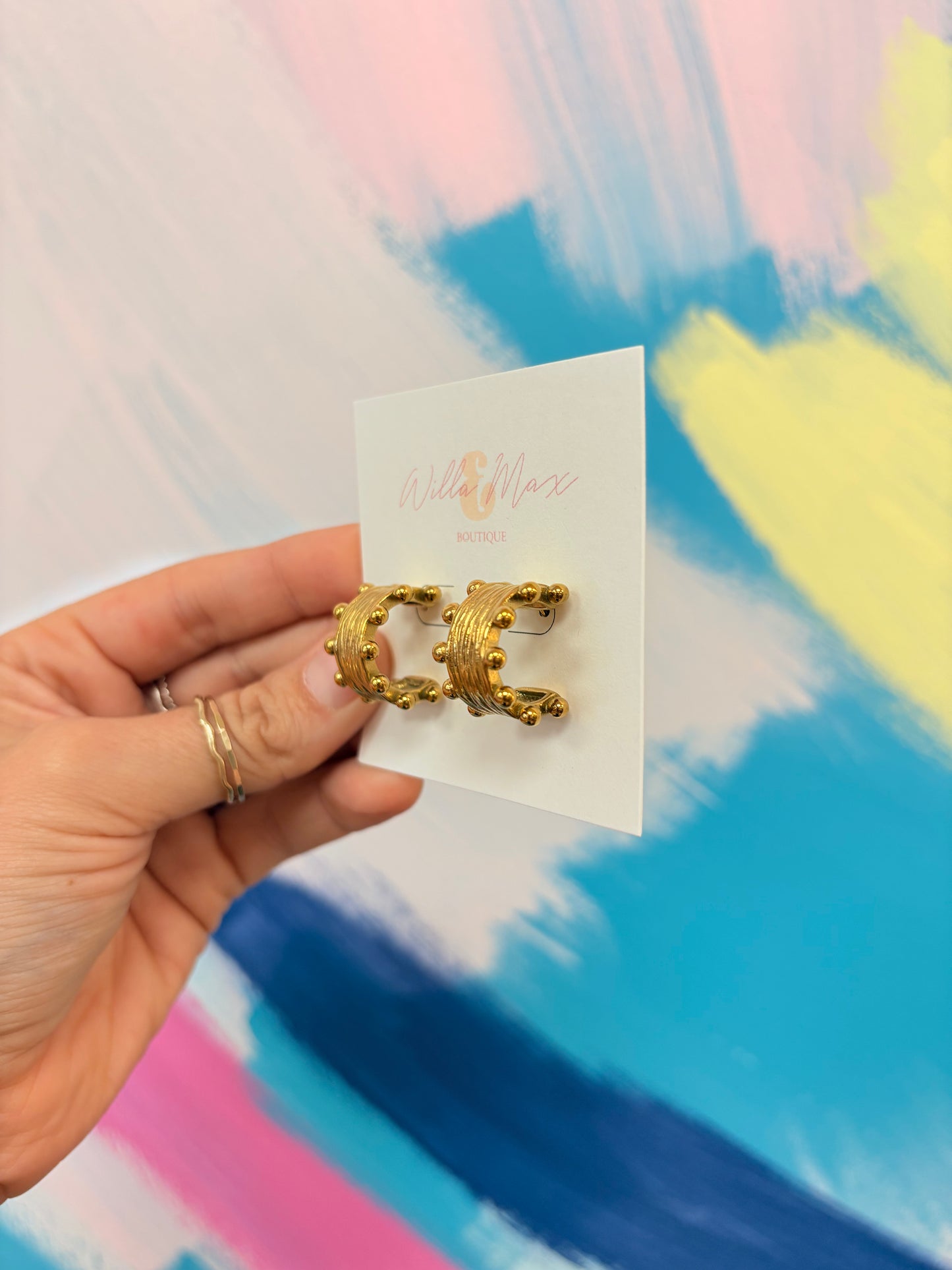 Melissa Gold Stud Hoops
