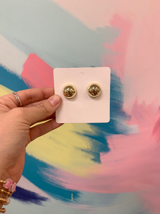 Margot Shiny Gold Stud Earrings