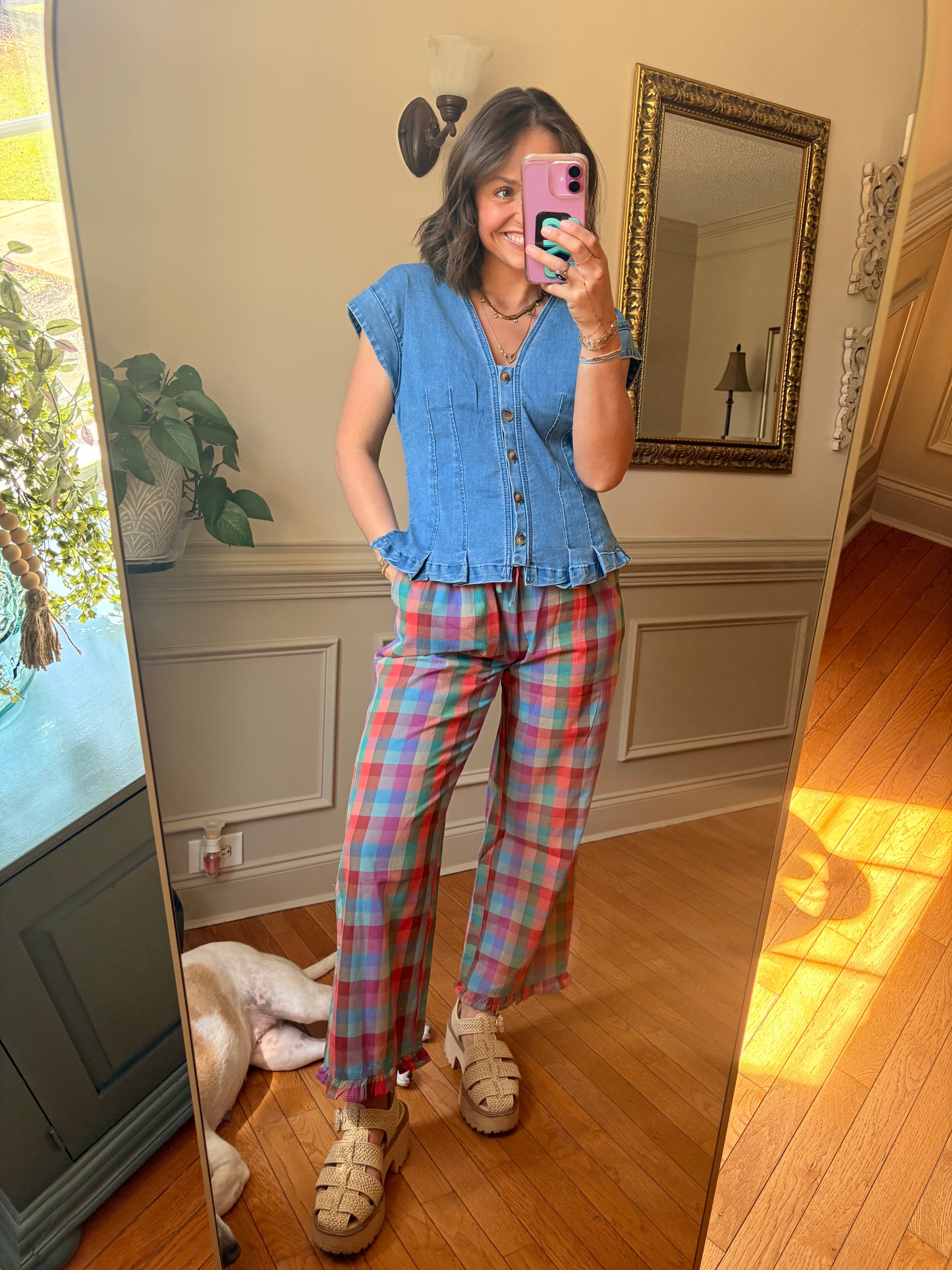 Pleat It Denim Top