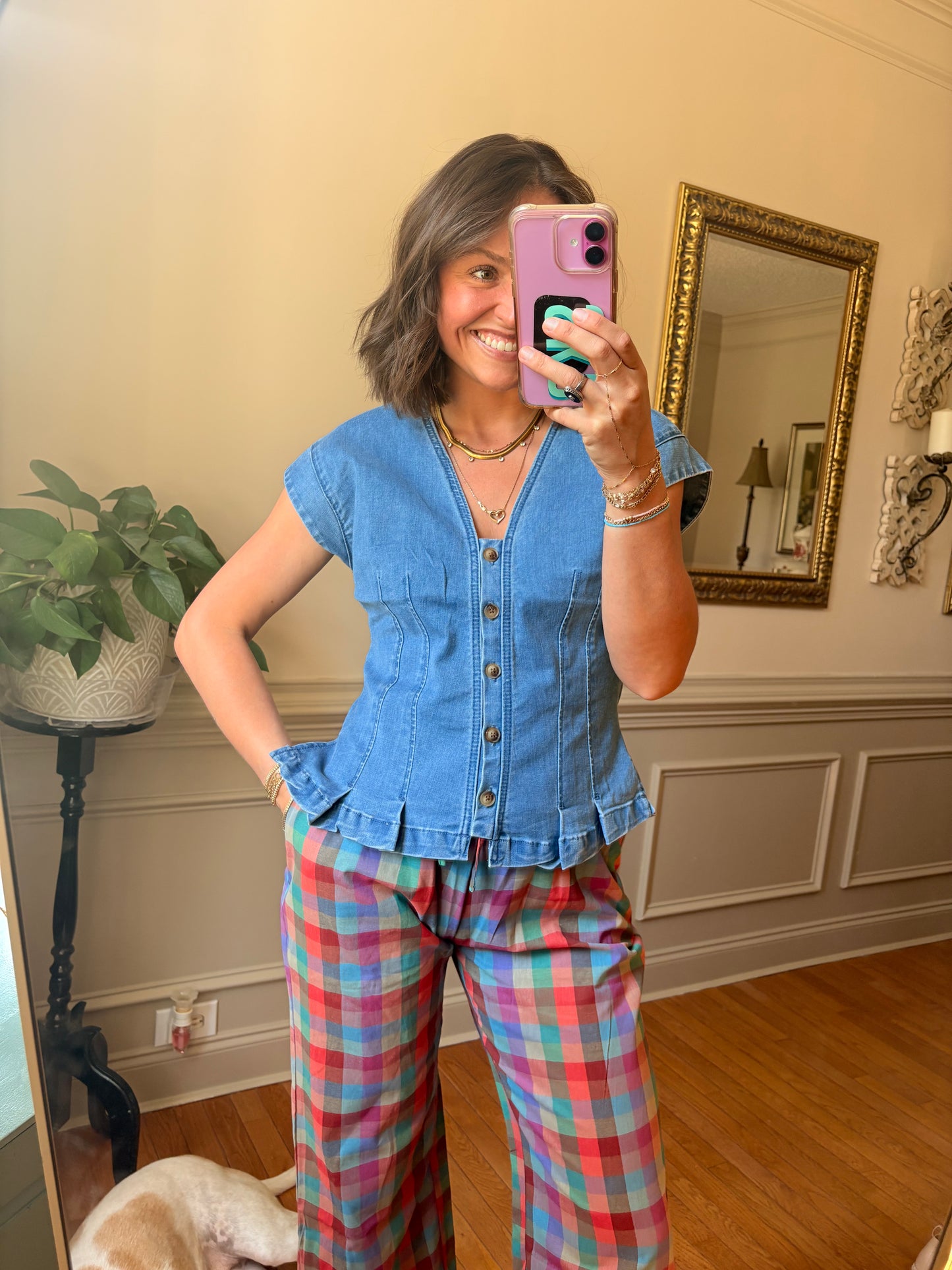 Pleat It Denim Top
