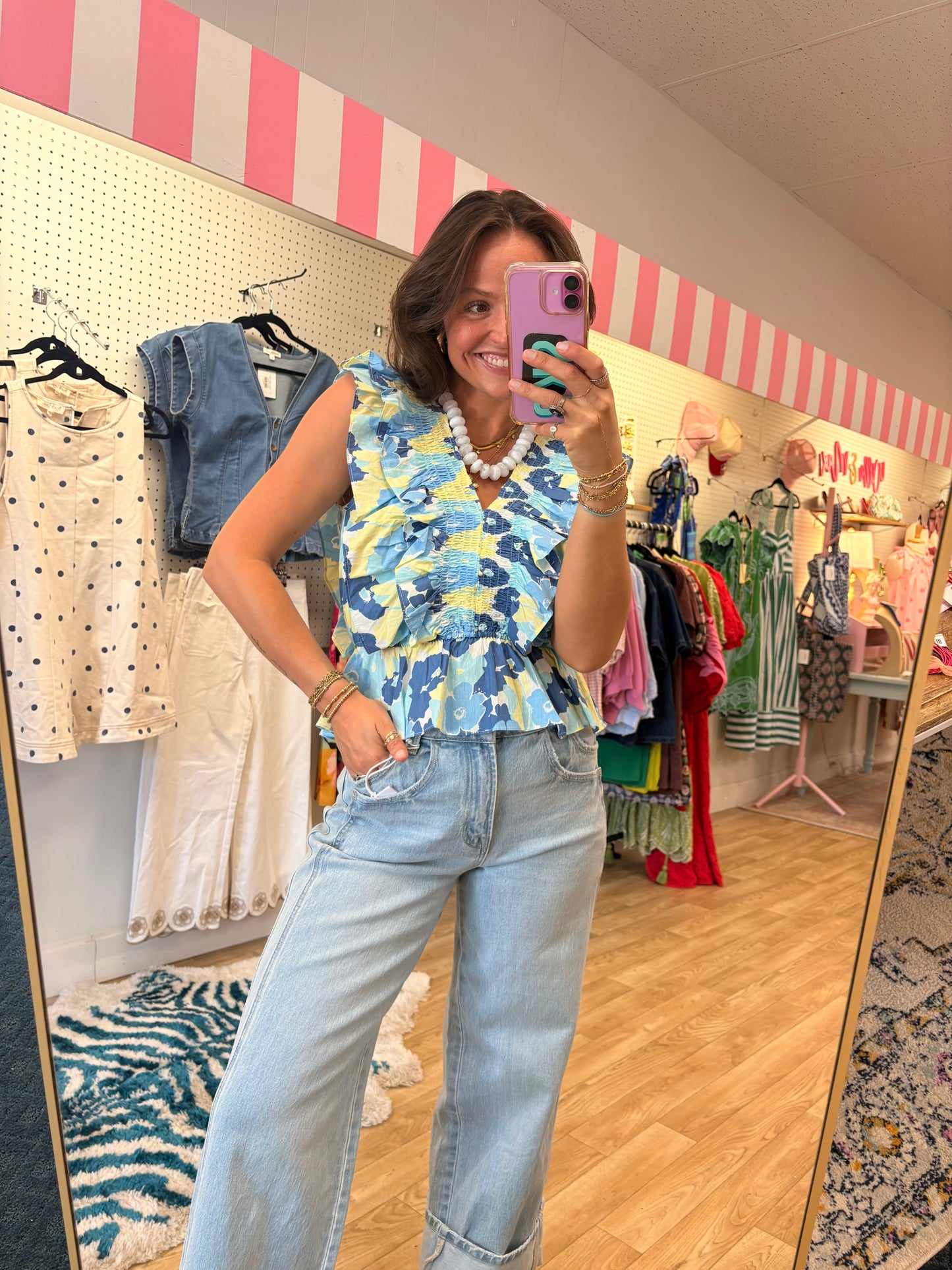 Ruffle Me Pretty Floral Top