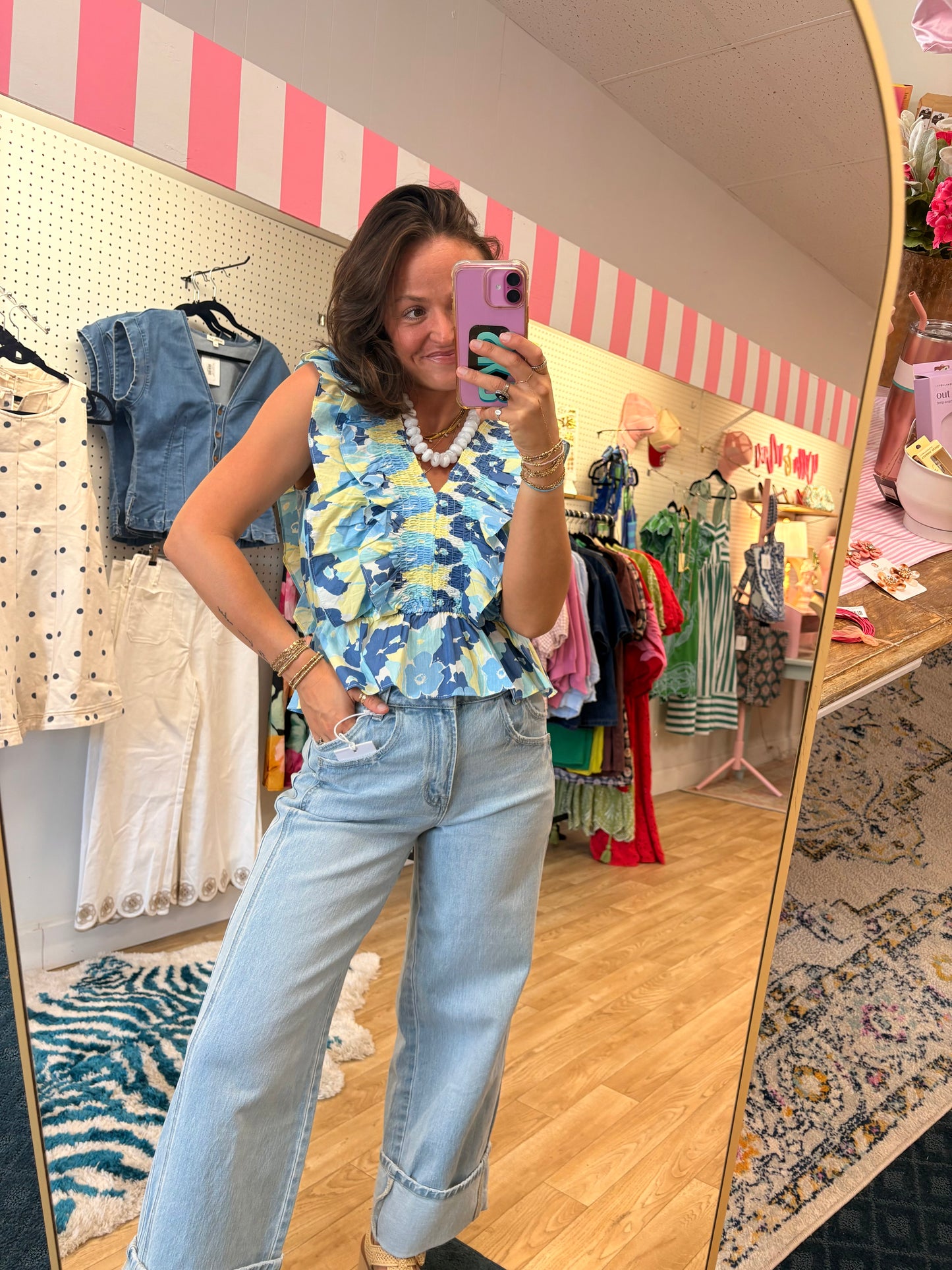 Ruffle Me Pretty Floral Top