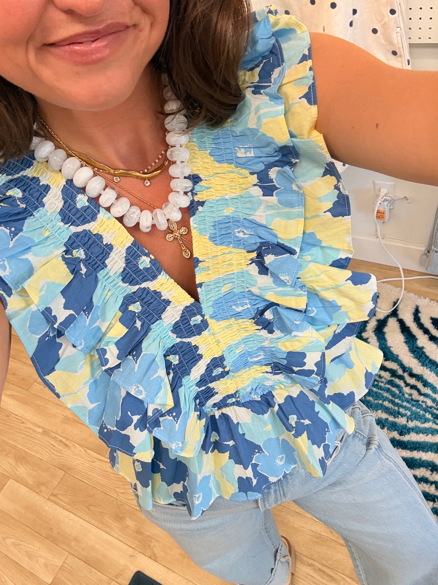 Ruffle Me Pretty Floral Top