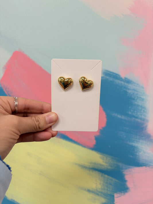 Love Locked Heart Studs