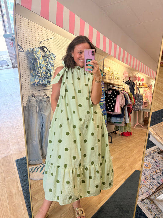 Pretty in Polka Midi Dress