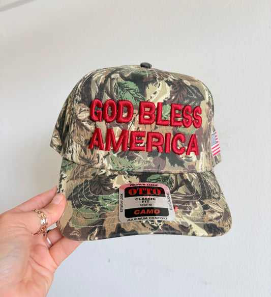 God Bless America Trucker Hat