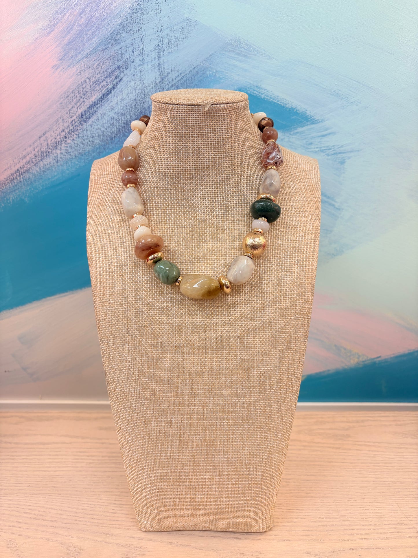 Amelia Marble Stone Necklace
