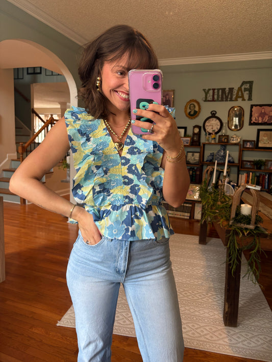 Ruffle Me Pretty Floral Top