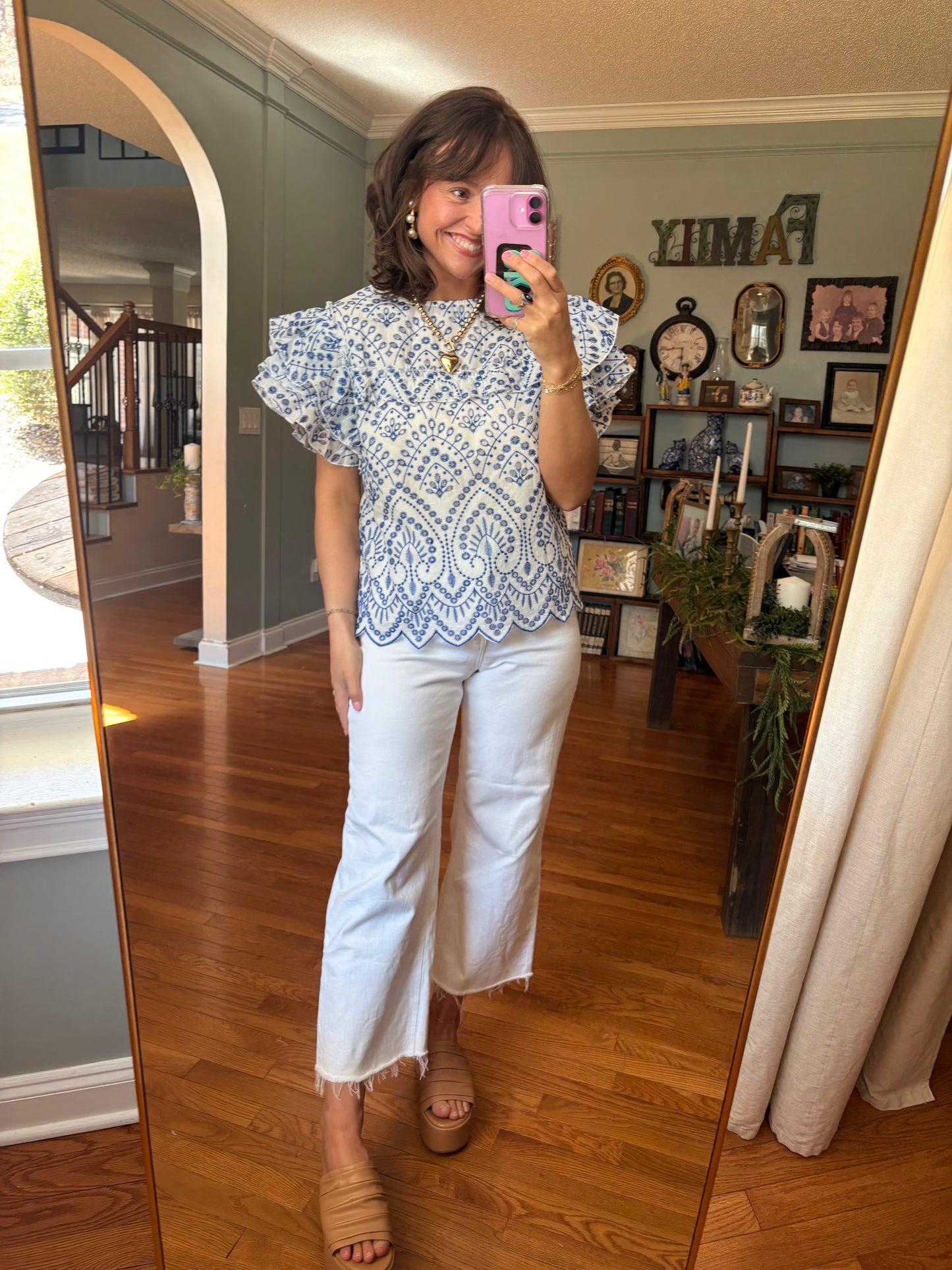 Delicate Details Eyelet Top