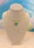 Tilly Fish Charm Choker - Green
