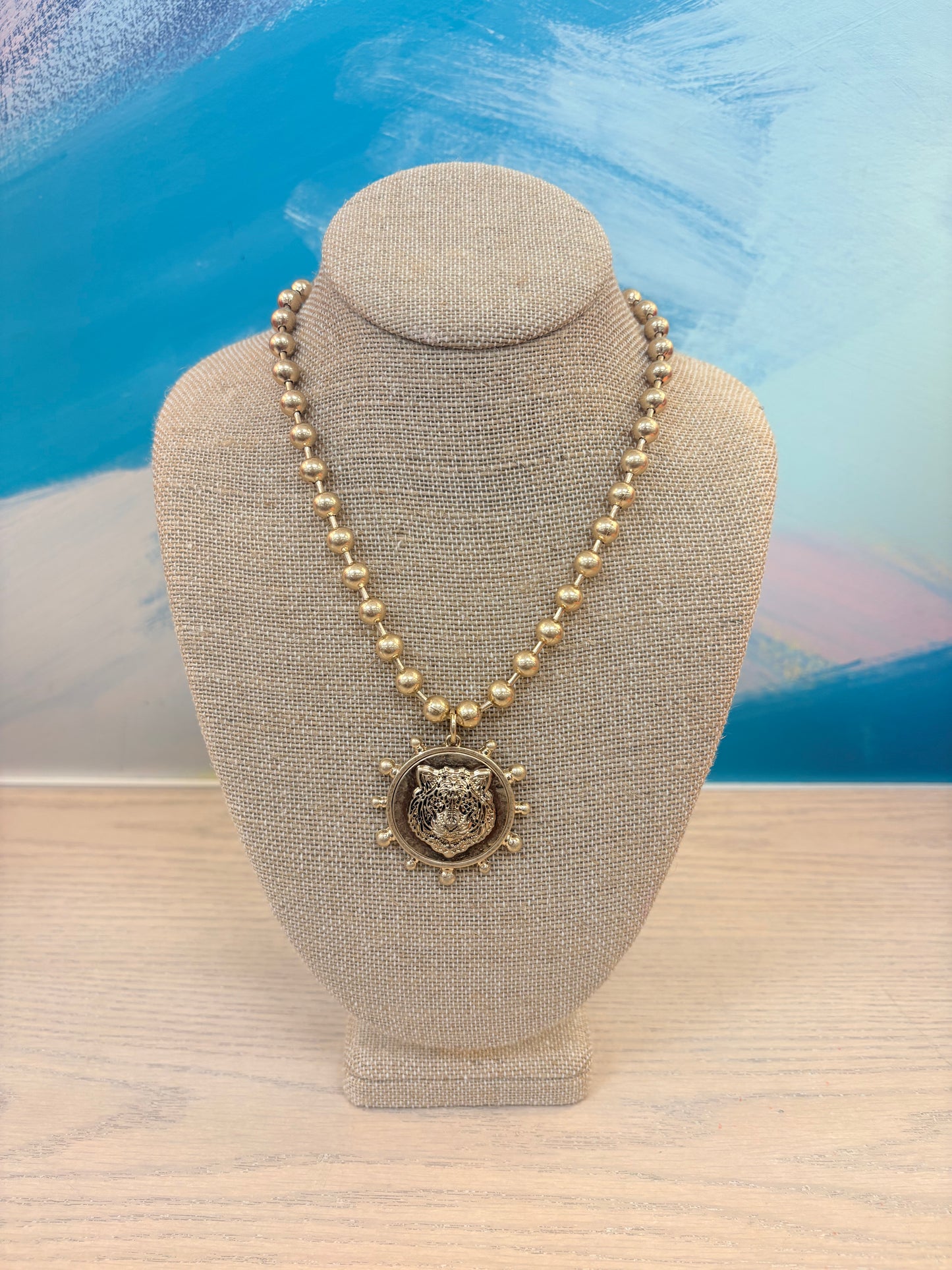 Tiger Coin Necklace - Gold