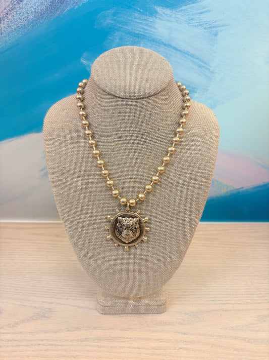 Tiger Coin Necklace - Gold