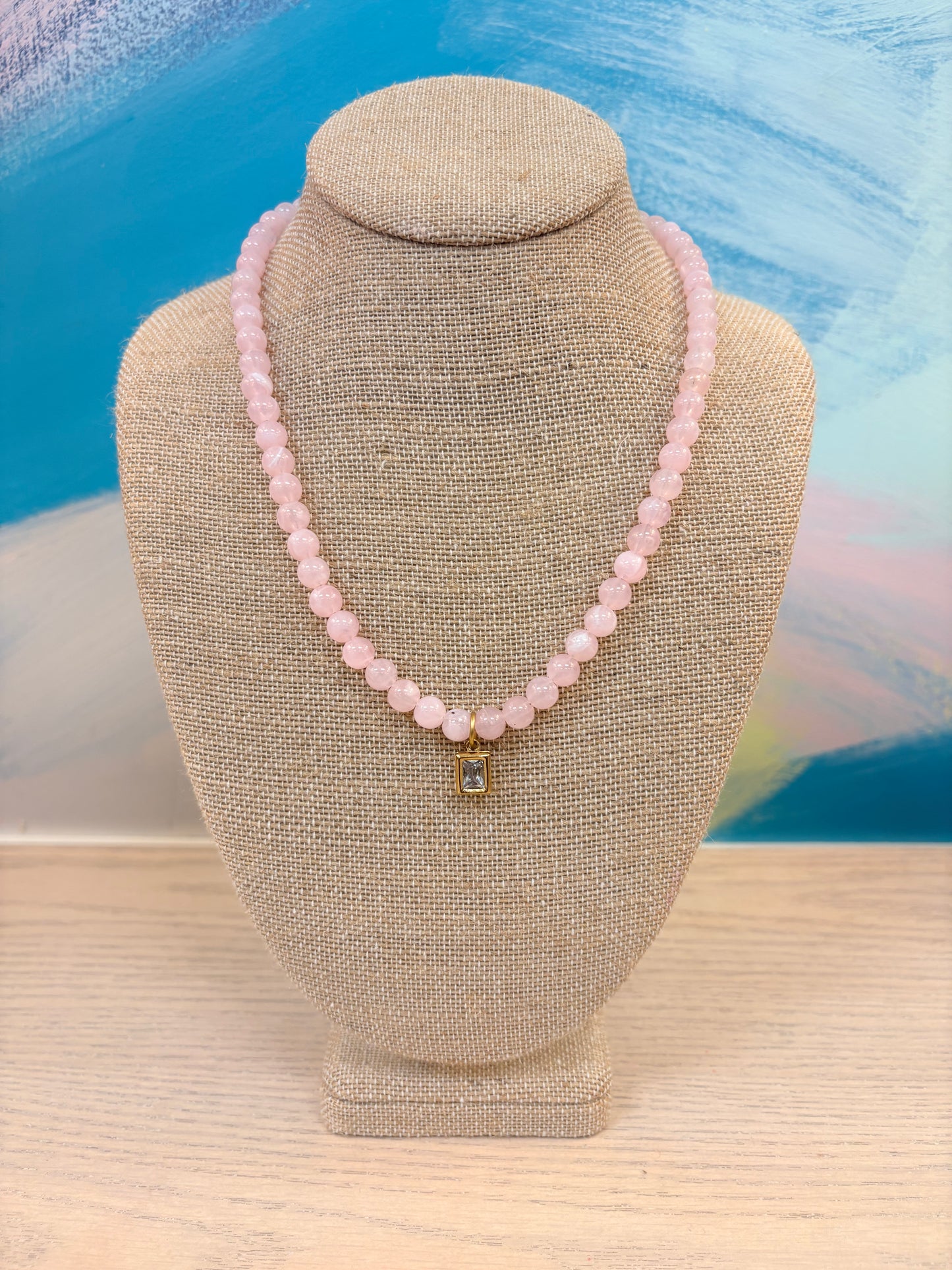 Adley Necklace - Light Pink