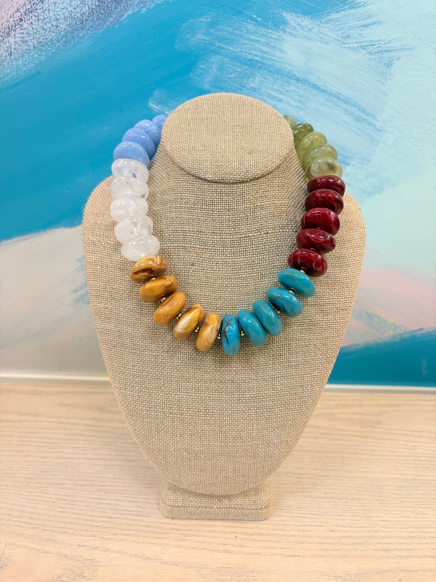 Fable Resin Beaded Necklace - Multi-Color