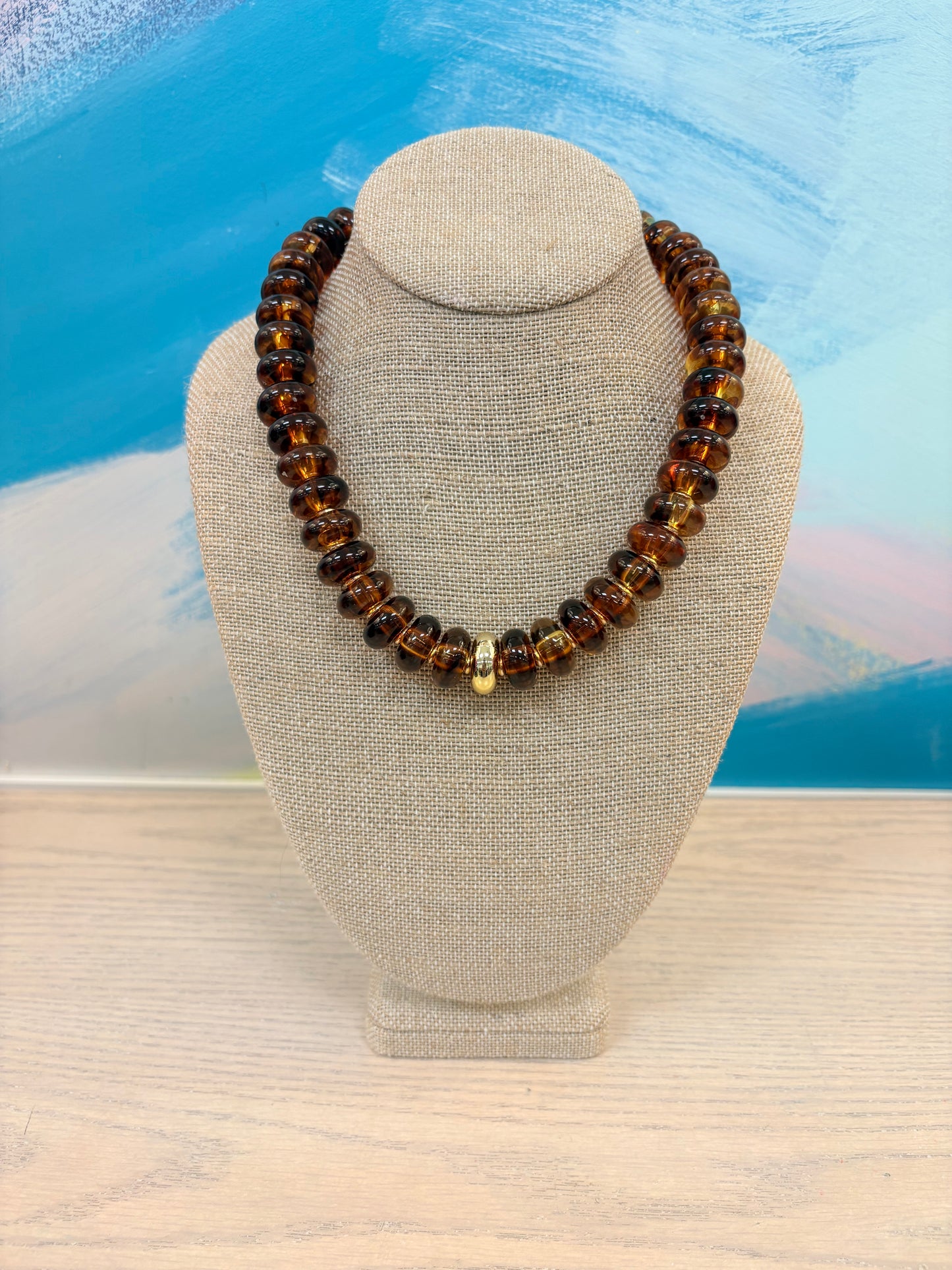 Mika Tortoise Beaded Necklace