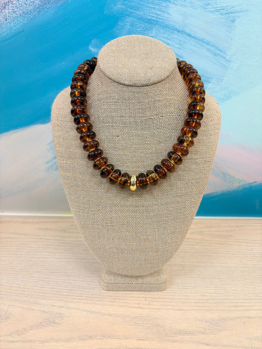 Mika Tortoise Beaded Necklace