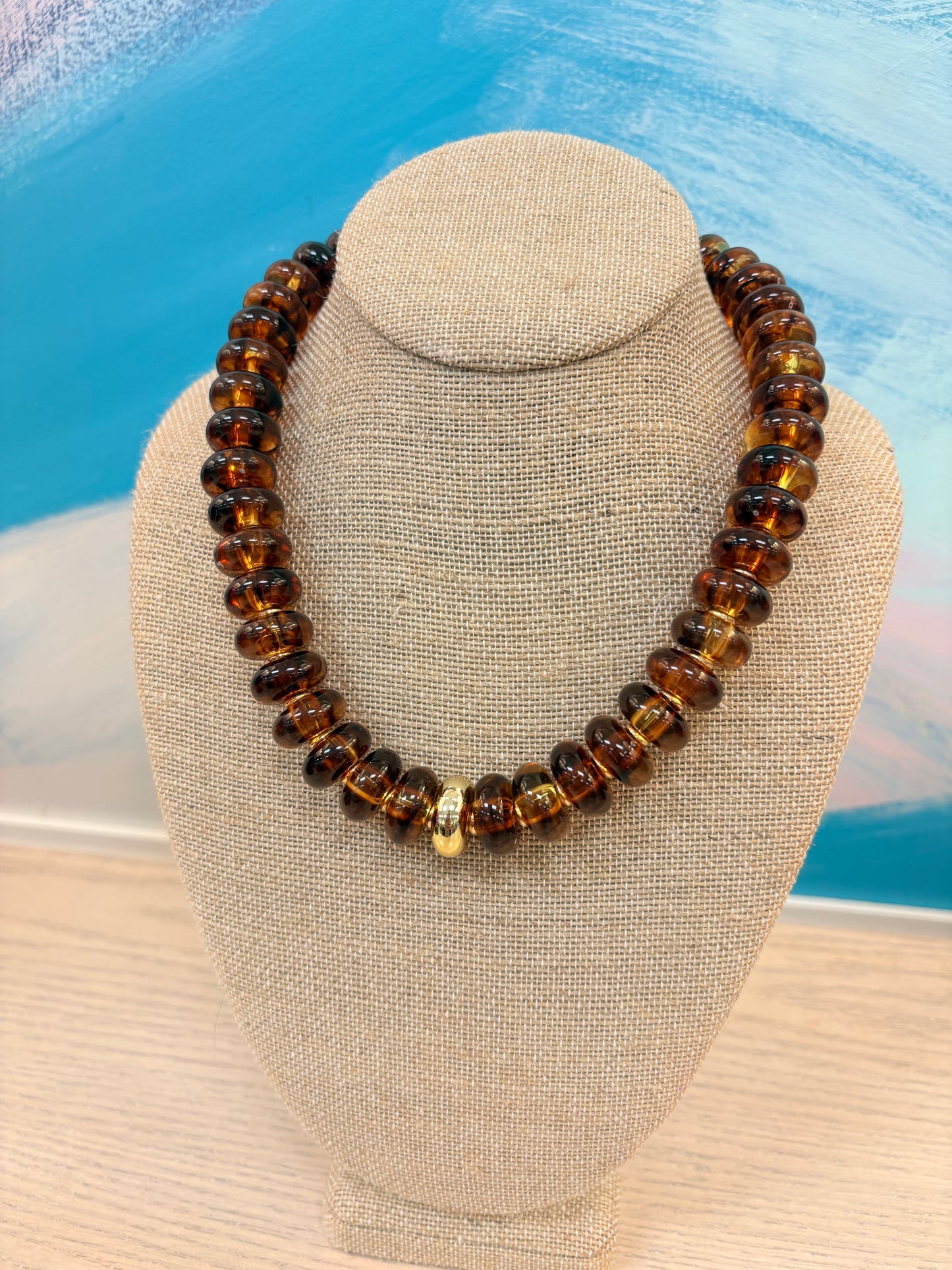 Mika Tortoise Beaded Necklace