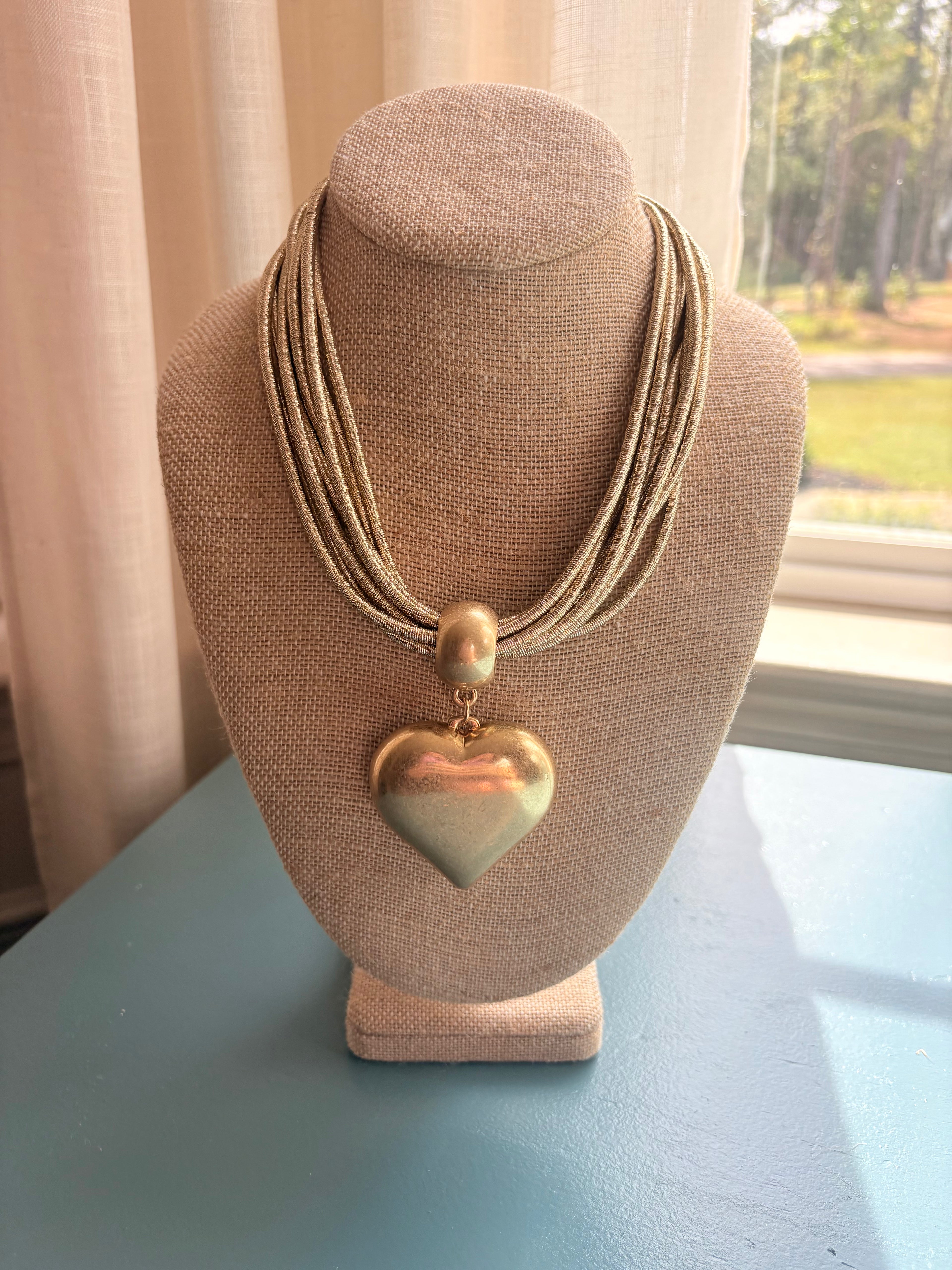 Sutton Puff Heart Necklace