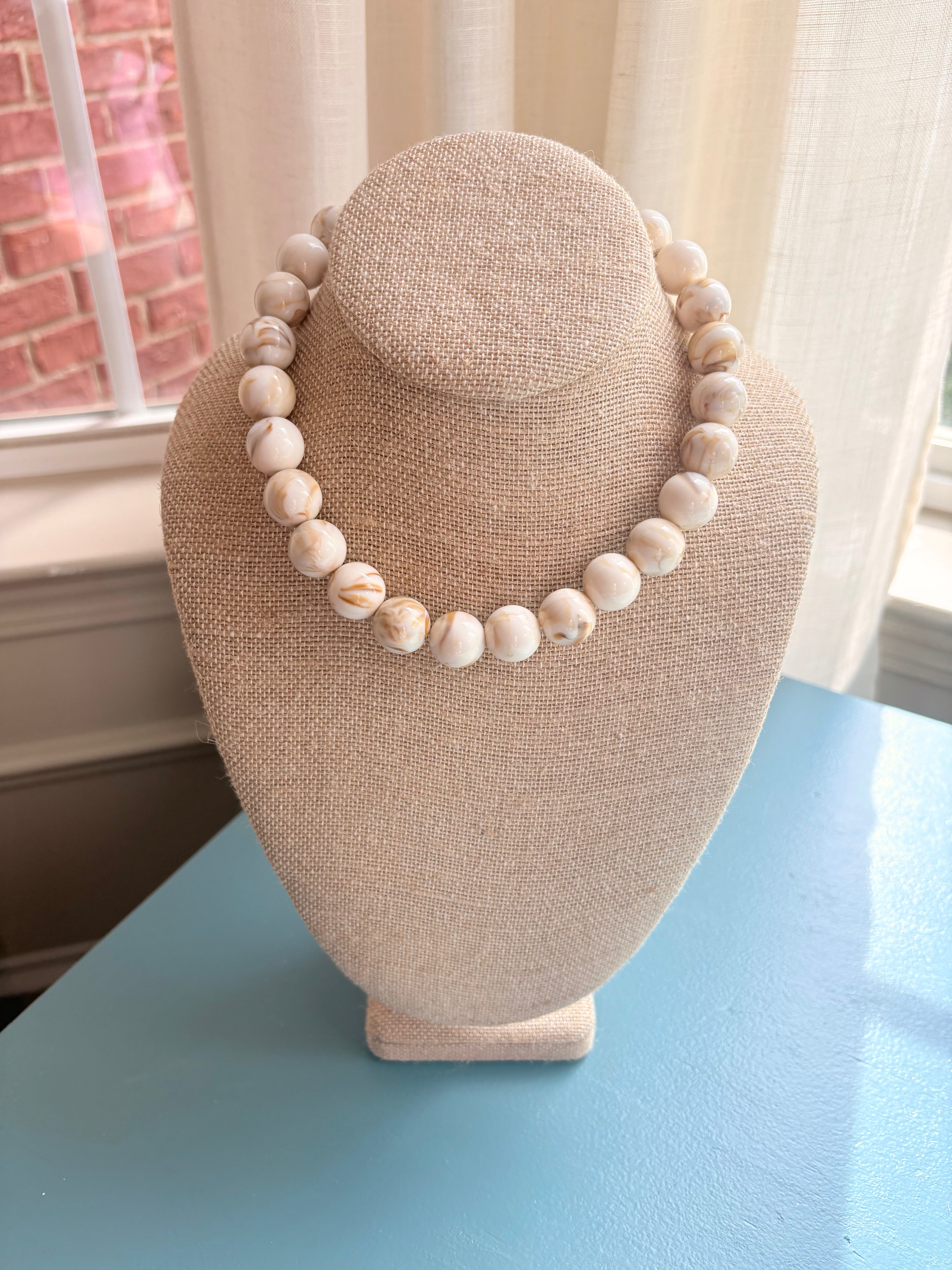 Lane White Fossil Agate Necklace