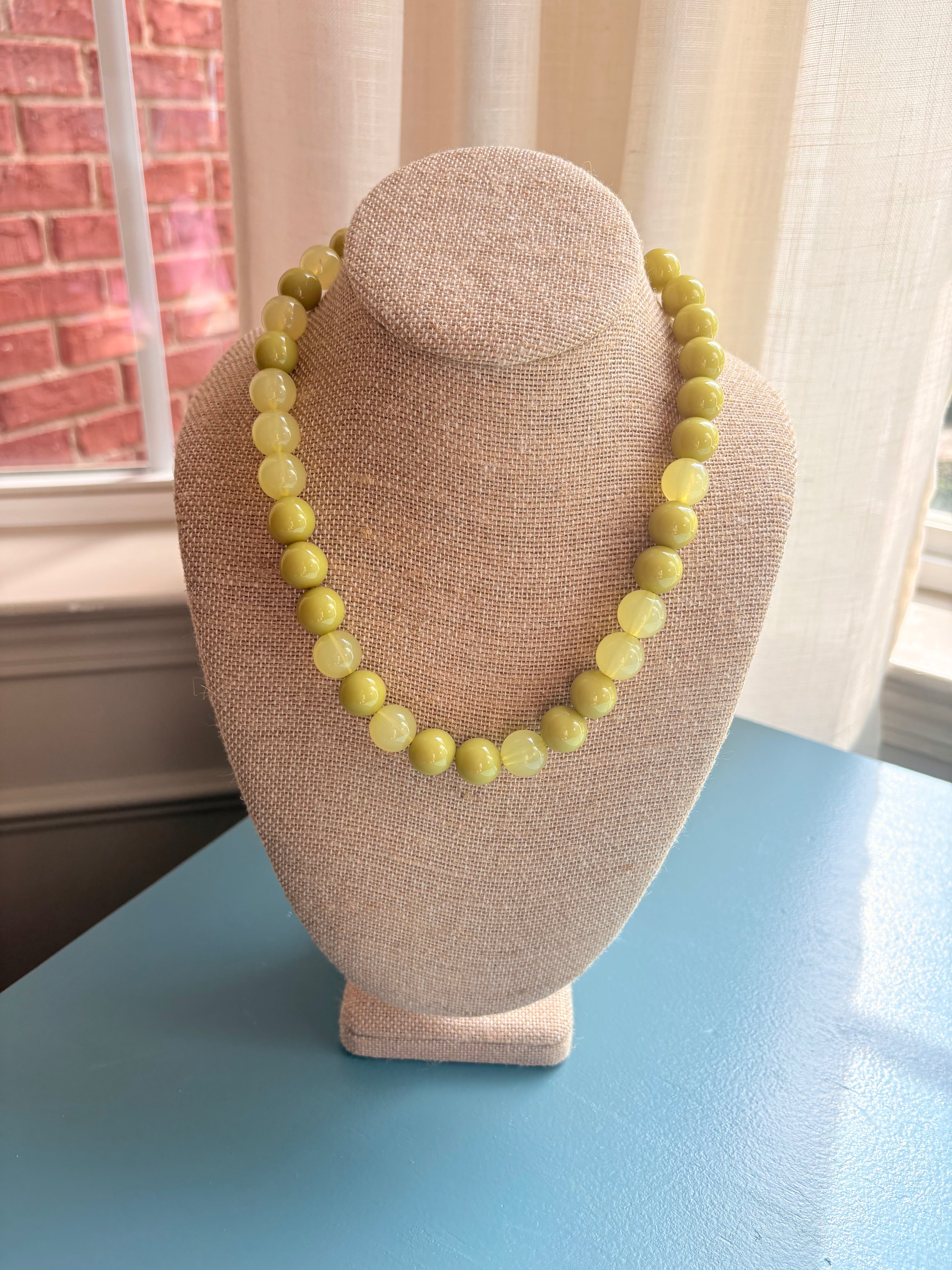 Sullivan Round Resin Beaded Necklace