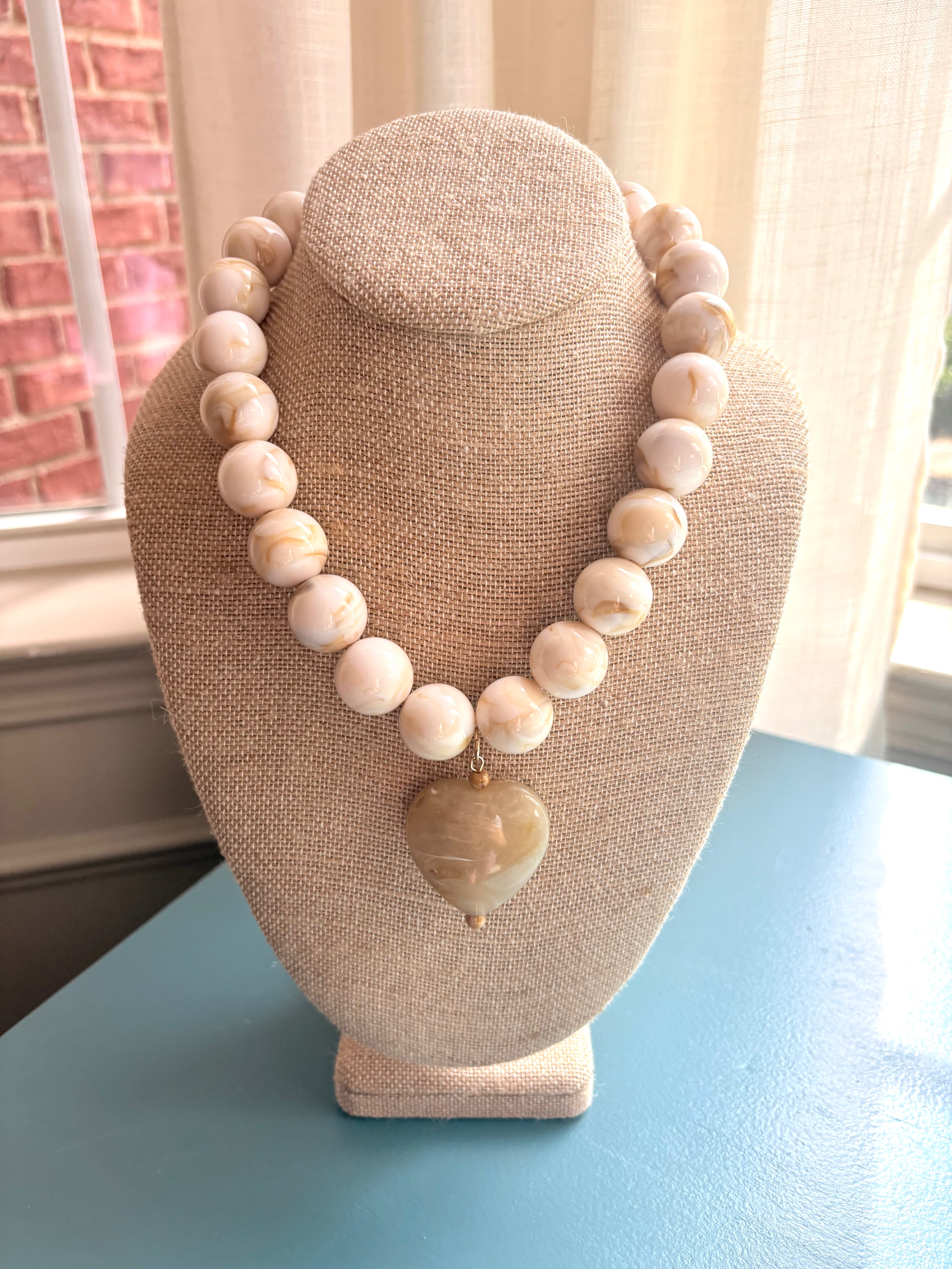 Sinclair Heart Beaded Necklace