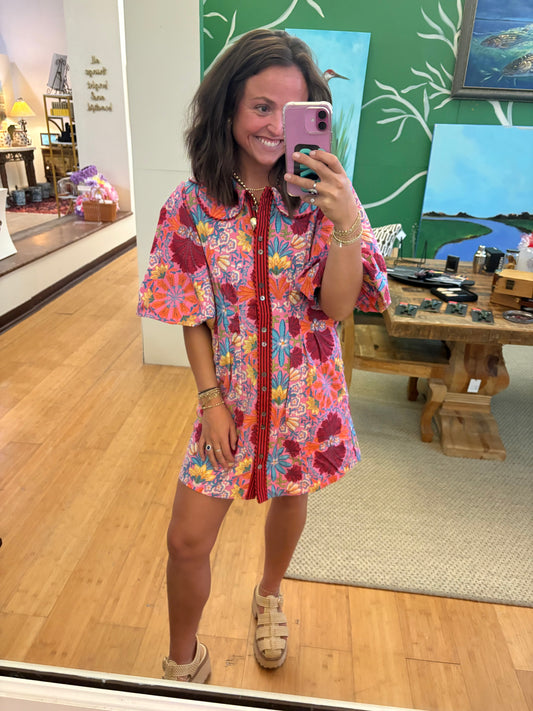 Floral Fluff Mini Dress