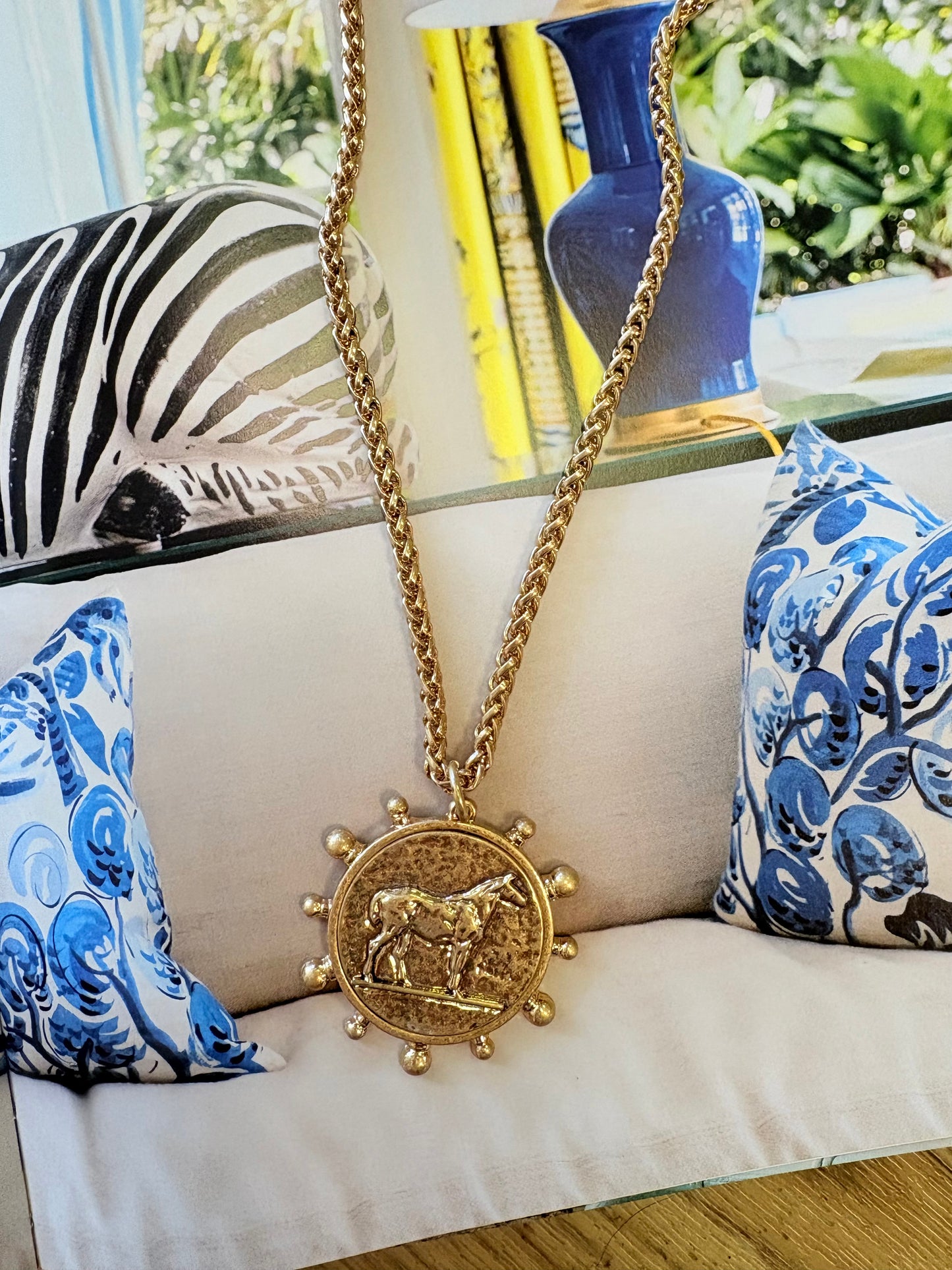 Darby Coin Pendant Necklace