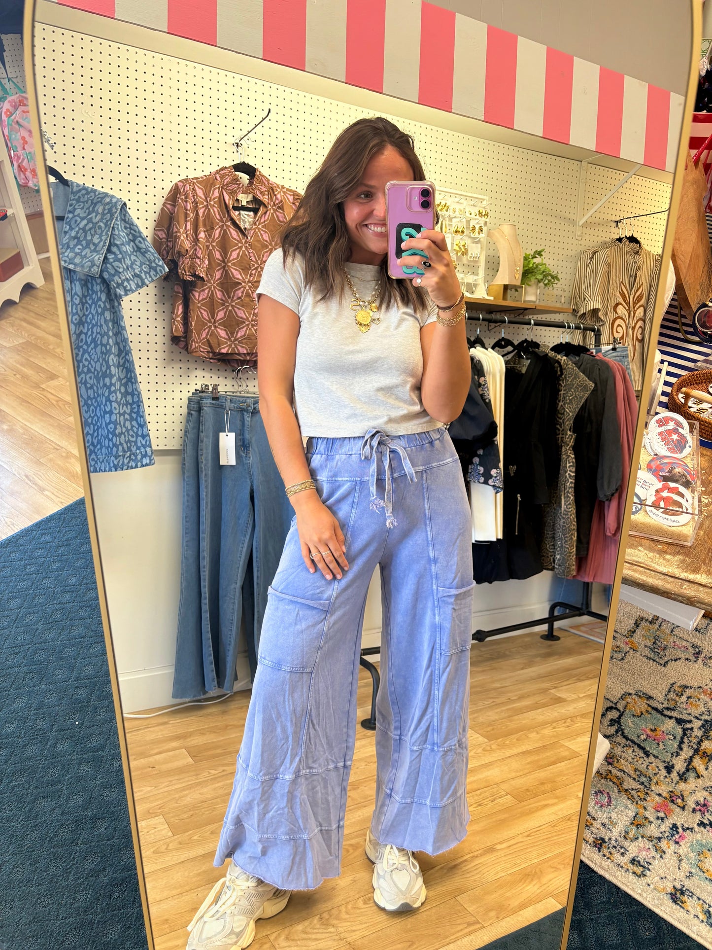 Josie Mineral Washed Terry Knit Pants