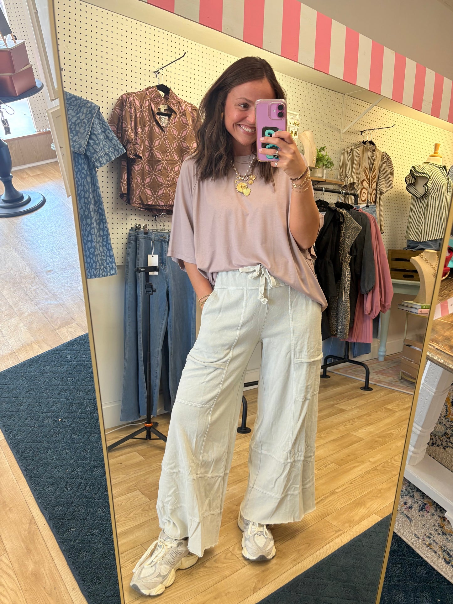 Josie Mineral Washed Terry Knit Pants