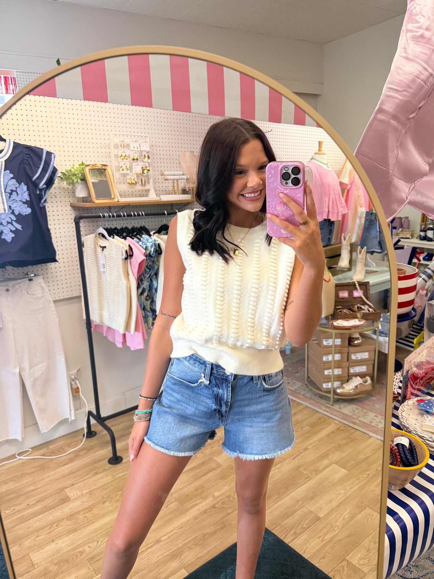 Breezy Knit Textured Top