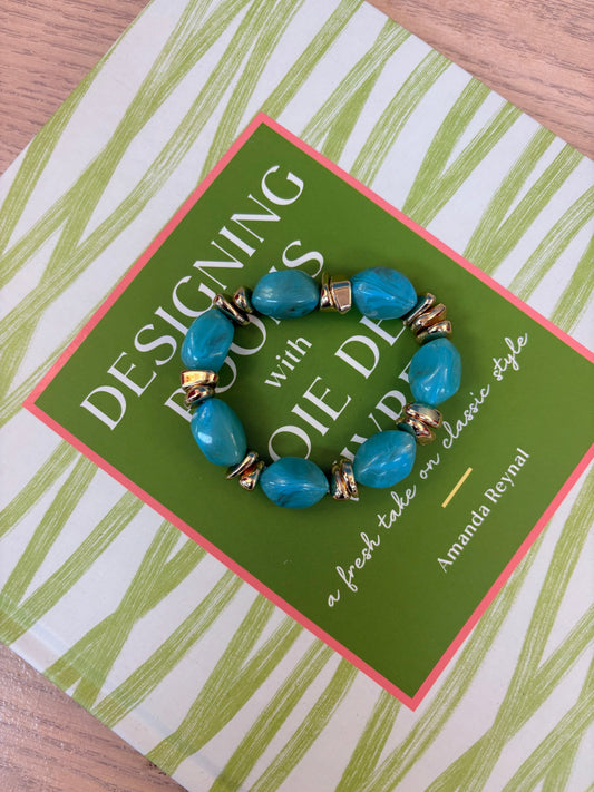 Vaughn Acrylic & Gold Bracelet