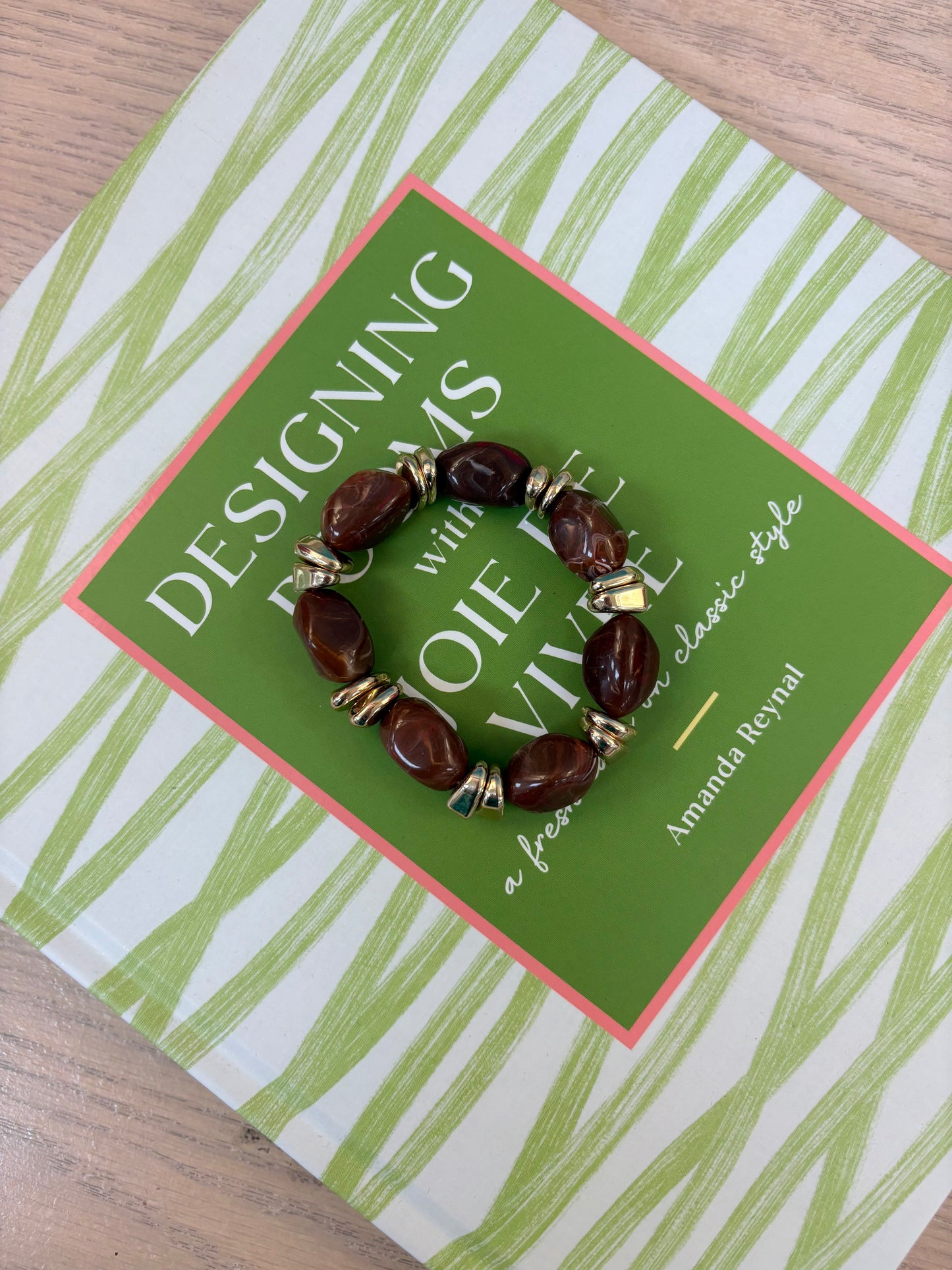 Vaughn Acrylic & Gold Bracelet