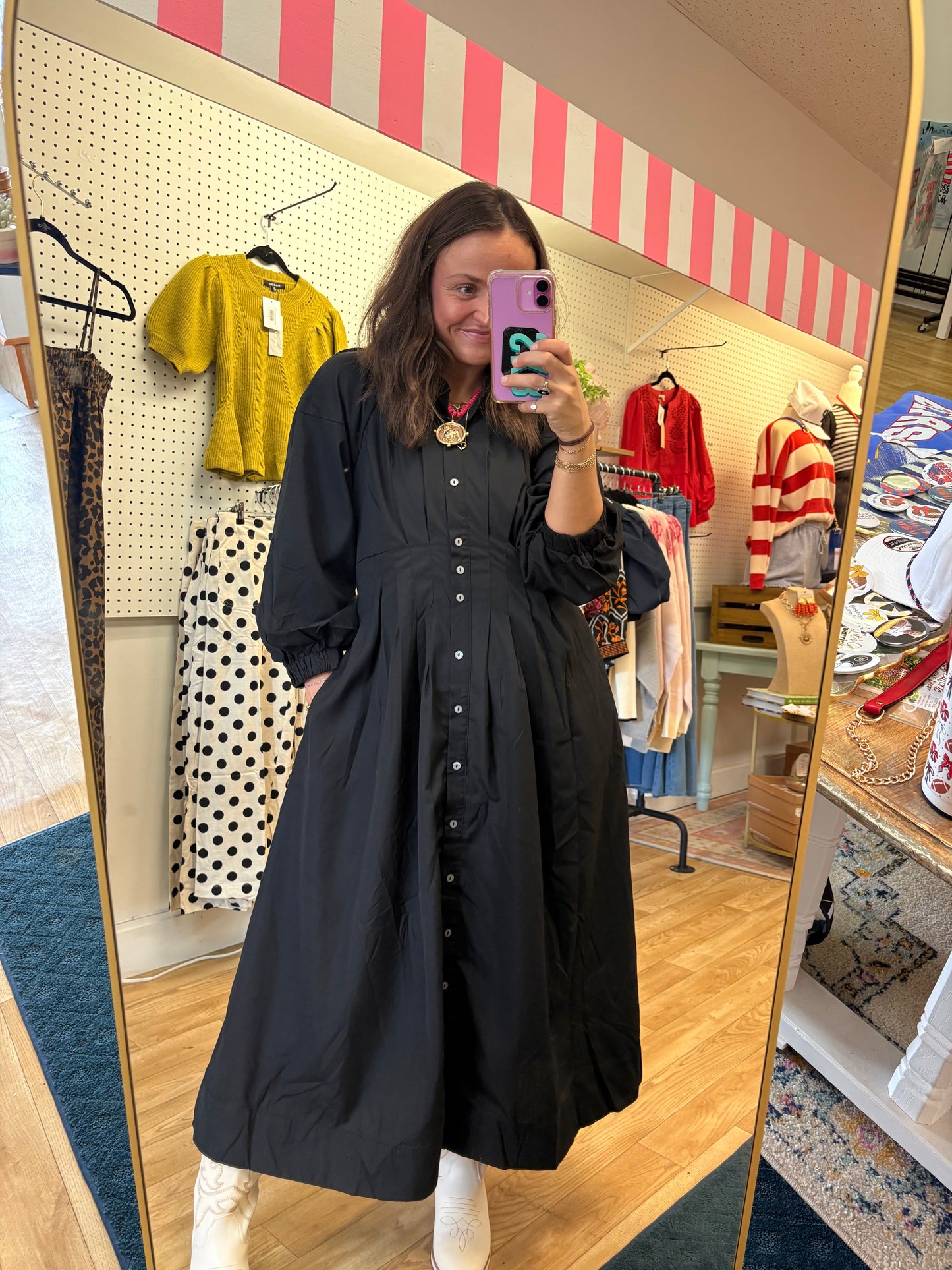 The Pleat Effect Midi Dress