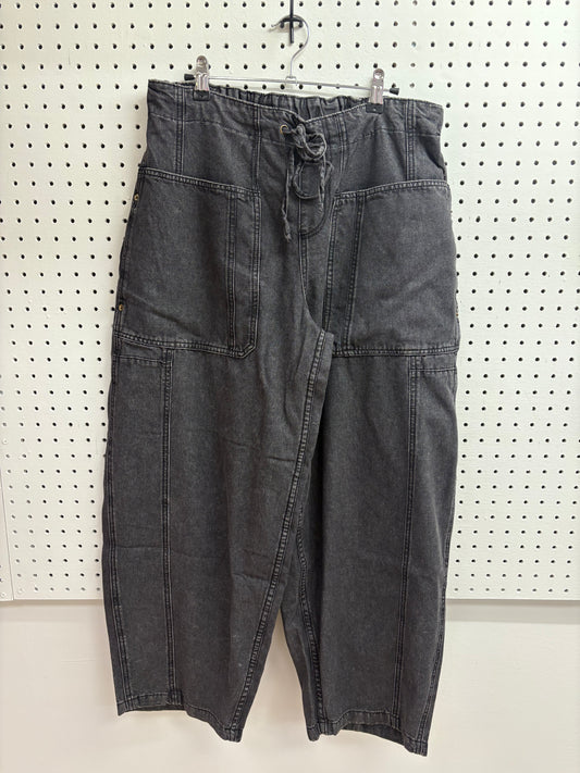 Max Drawstring Denim Barrel Jeans