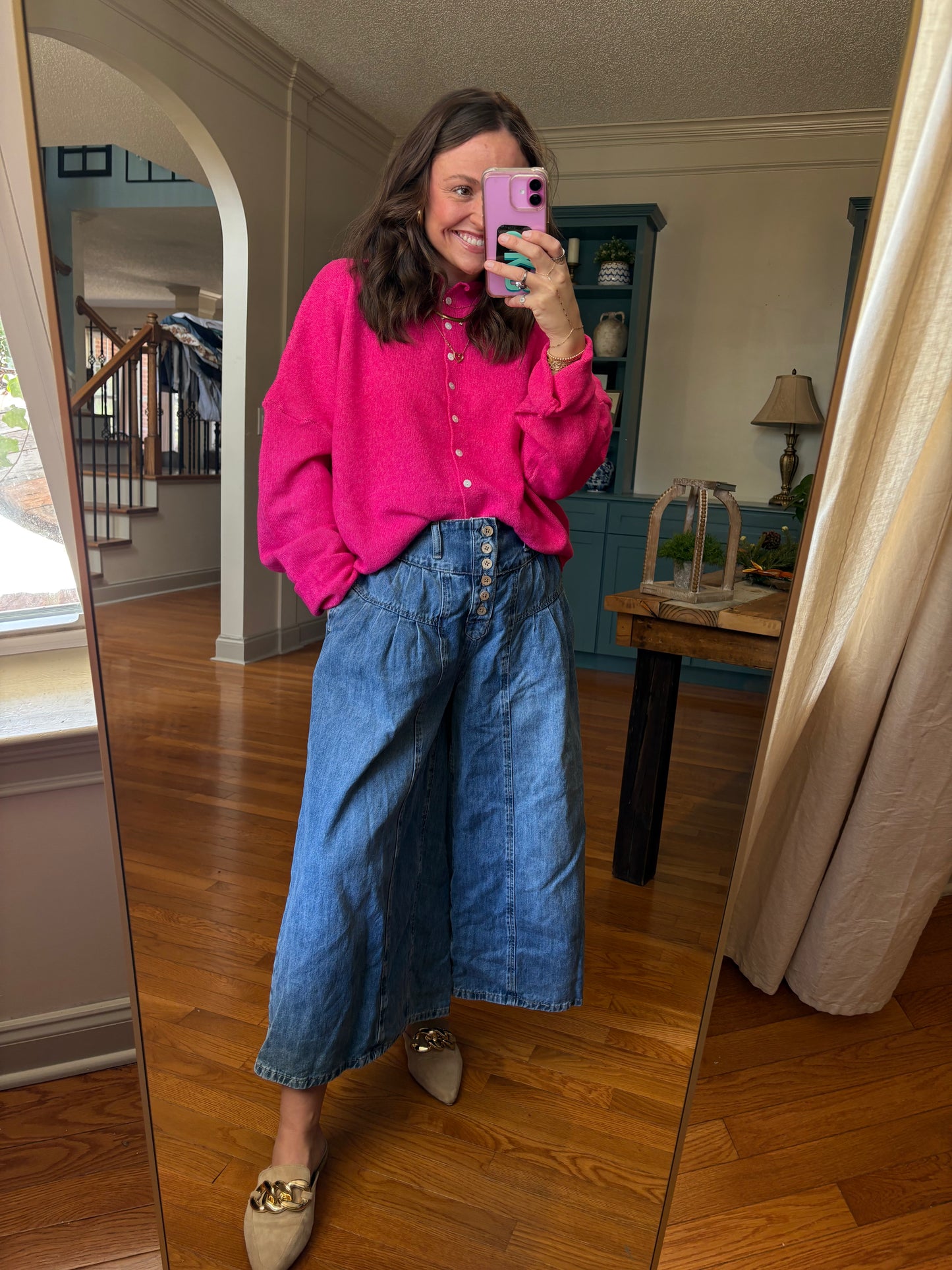 The Fuchsia Fix Button Down Cardigan